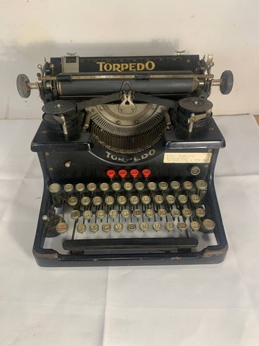 Antike torpedo schreibmaschine - antike,