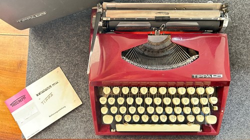 Tippa schreibmaschine rot - s,